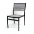 538SB Laredo Aluminum and Teak Slat Commercial Hospitality Restaurant Bar Cafe Outdoor Patio Side Chair
